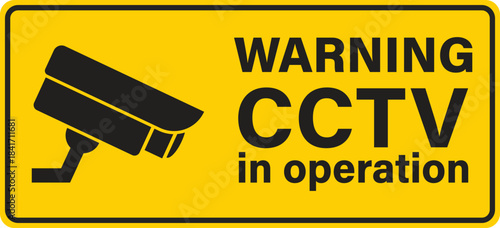CCTV in operation warning sign (horizontal layout)