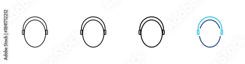 Arbeitsschutz icon set outline mutistyle vector illustration concept