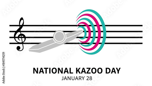 Celebrate National Kazoo Day on January 28th with vibrant music and playful sounds, a fun quirky holiday for music lovers and creative expression with joyful celebration