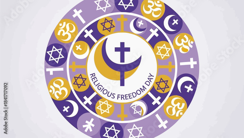 Celebrate religious freedom day with this vibrant symbol of faith, diversity, and unity, fostering understanding and peace among different beliefs worldwide