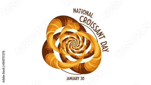 Celebrate National Croissant Day on January 30th with delicious pastries, perfect for bakery promotions, culinary events, and delightful breakfast menus that bring joy to your audience