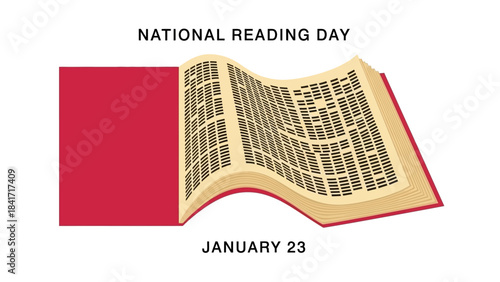 Celebrate National Reading Day on January 23rd with a book, fostering literacy and a love of stories, inspiring imagination and knowledge for all ages, a perfect day for reading