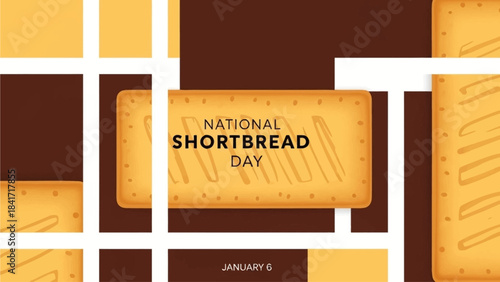 Celebrate National Shortbread Day on January 6th with these tasty cookies, perfect for baking promotions, dessert recipe blogs, and food holiday marketing campaigns