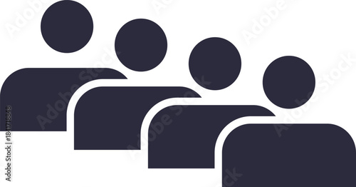 Group of people icon illustrating team collaboration