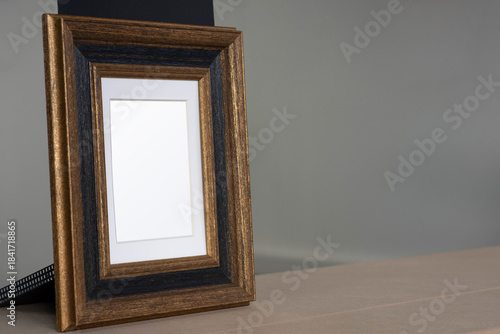 Black & Gold Wooden Frame with Passepartout in Interior Setting