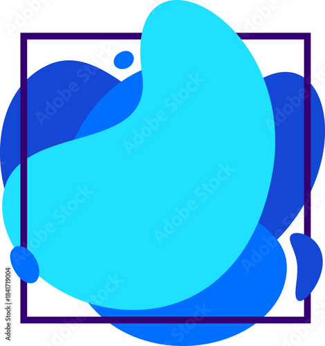 Fluid abstract liquid shapes design banner template