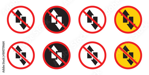 No overtaking icon vector design Prohibitory roads sign symbols. No overtaking traffic sign.