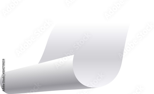 Blank white paper curling page concept