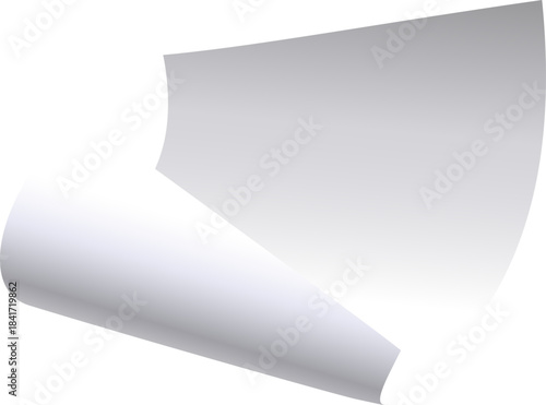 Paper corner peeling back showing blank copy space