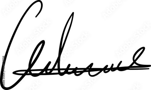 Handwritten personal signature or autograph on white paper