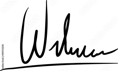 Handwritten signature appearing on white paper document