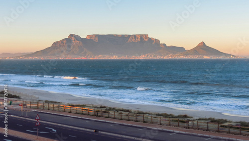 View of Table Mountains and Lion's Head, South Africa