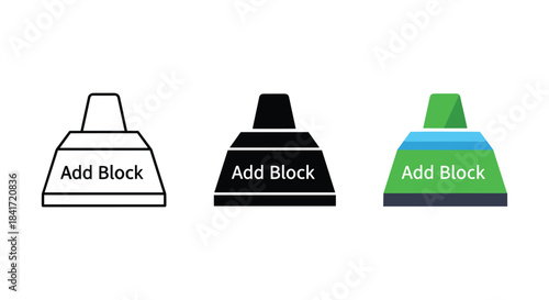 Add block icon sign vector symbol illustration concept for stopping advertisements or content restriction.