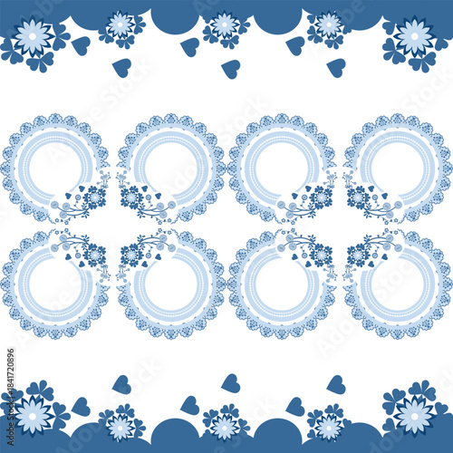 Vector decorative snowflake frames, floral frames, and technical gear ornament illustrations for winter pattern design. Native American tribal fabric. Mexican Navajo tribal ethnic boho indian texture