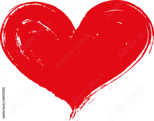Red painted heart symbol representing love and romance