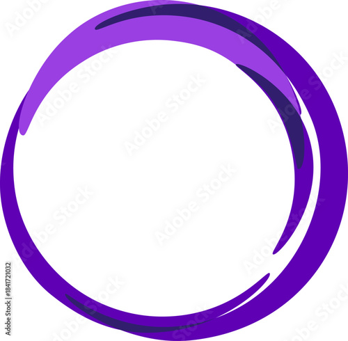 Purple abstract circular frame representing modern creativity concept