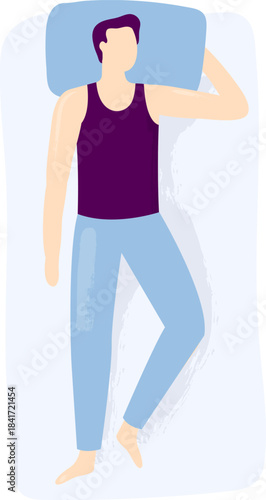 Person sleeping peacefully in bed, finding comfort