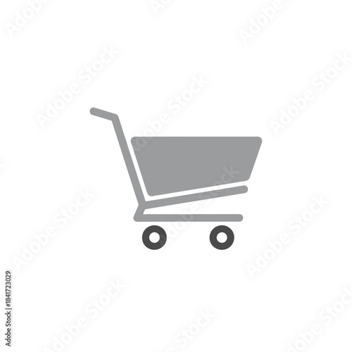 Simple shopping cart icon for online retail and commerce.