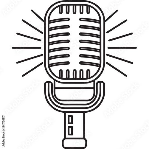 Microphone Vector Icon Illustration