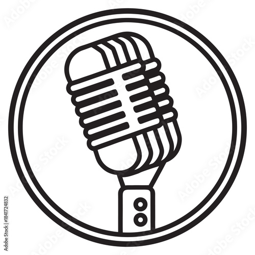 Microphone Vector Icon Illustration
