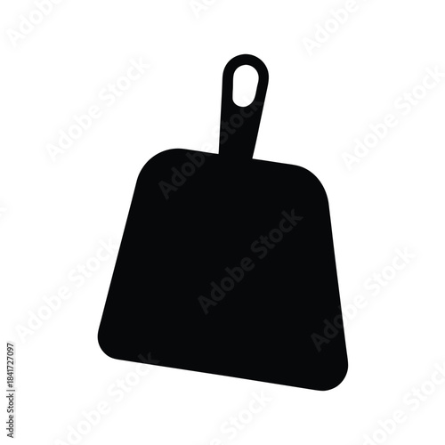 Simple dustpan cleaning tool icon