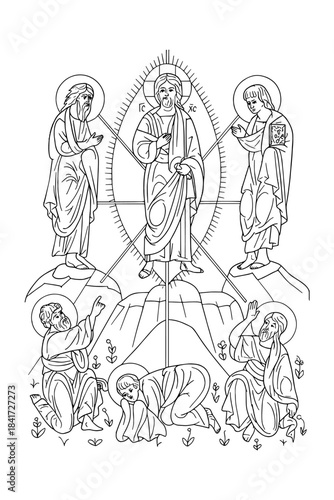The Nicene Creed. Coloring page. Part 2 "God of God, Light of Light..."
