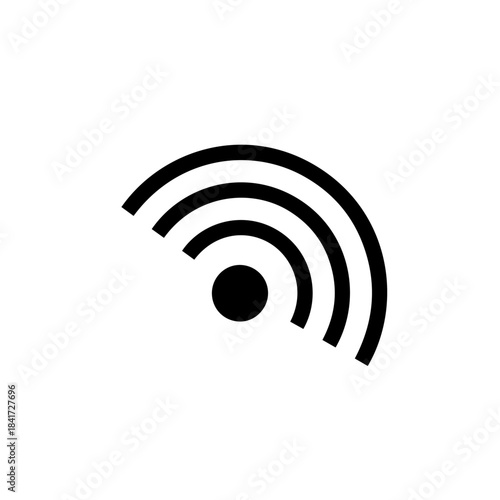 WiFi icon symbolizes wireless internet connection and communication network technology