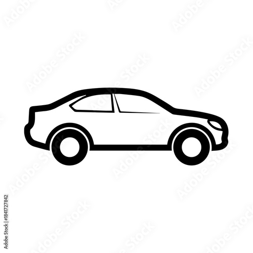 Classic luxury automobile vector illustration design for fast transport vehicle model isolated on white