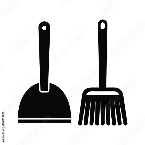 Broom and dustpan cleaning set