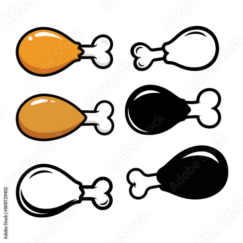 Crispy fried chicken leg isolated PNG, delicious poultry drumstick