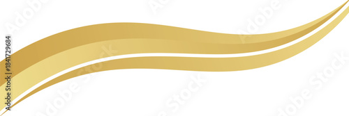 Printgold wave curve, gold wave angle shape for elements, modern line ribbon graphic gold, gold line. eps 10