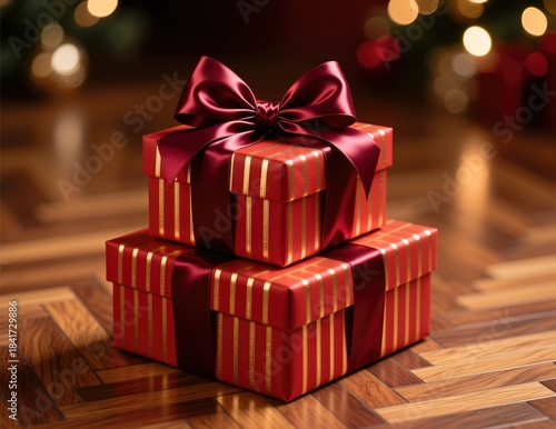 Wallpaper Mural Gifts Stacked Reflecting Holiday Celebration Torontodigital.ca