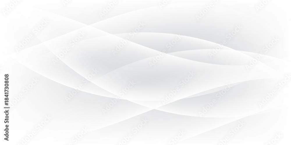 Obraz premium Curtain white wave soft shadow and blurred. frabic shapes curve designs. abstract backround on isolated. Vector Modern