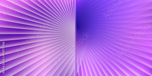 Graphic design art of abstract illusion of spiral with geometric shapes of pink and violet neon lines