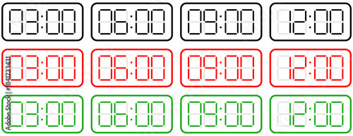 Digital alarm clock vector icon, electronic alarm clock icon.