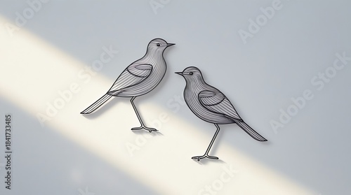 illustration of a couple of birds