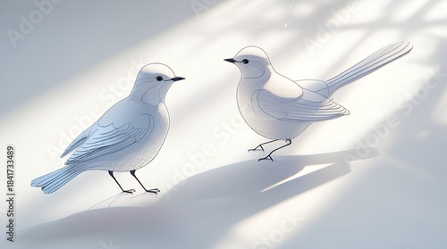illustration of a couple of birds
