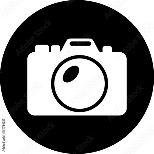 Camera Circle Icon – Minimalist Photography Symbol for Media, Capture, and UI Functionality