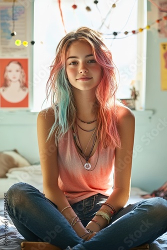 Perfect for teen lifestyle, beauty, and modern self-expression visuals.