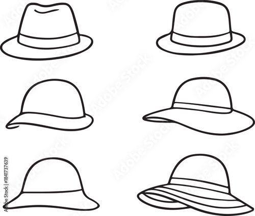 collection of hats