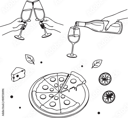 vector illustration of a wine glass
