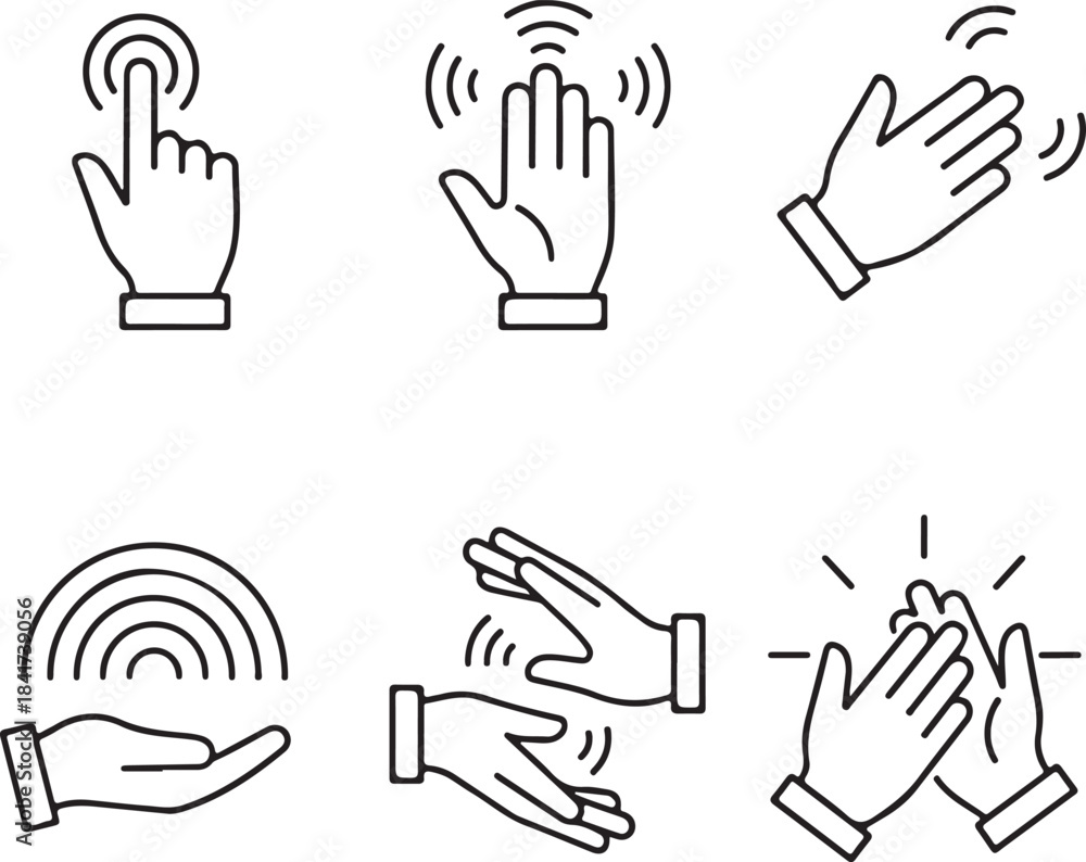 Obraz premium hand gestures set