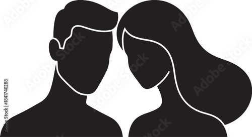 silhouette of a couple