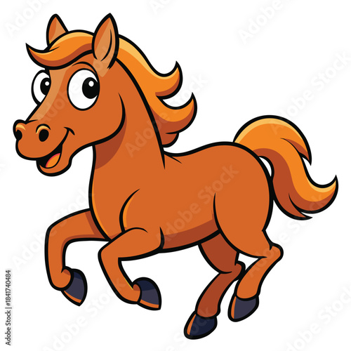 Horse Mascot for Children with Joyful Spirited Movement