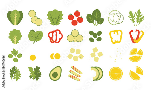 Vegetable Flat vector Illustration set