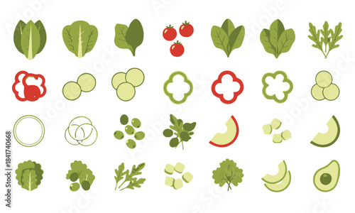Vegetable Flat vector Illustration set