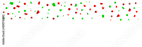 Colorful Confetti Falling on White Background. Festive Celebrations. Vector Illustration