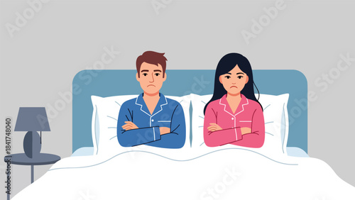 Flat vector illustration of a couple sitting quietly together in emotional support, ideal for mental health themes, relationship content, and peaceful lifestyle visuals