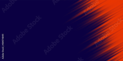 Abstract speed lines style orange color halftone banner design template. Vector illustration eps 10