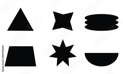 geometric shapes icon, vector illustration,